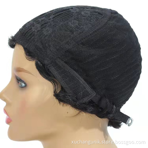 8 Inch Deep Water  Fringe Wig For Black Women,Wholesale Short Curly Wigs With Bang,Raw Brazilian Wigs Human Hair Lace Front